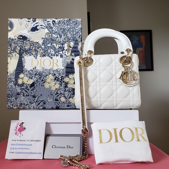 Dior Handbags - New Lady Dior mini milk gold hw